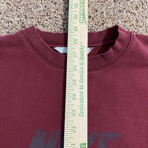 VTG Nike Crewneck Sweatshirt Men’s XL Pull Over Burgundy Logo 90s Gray Tag - Picture 7 of 7